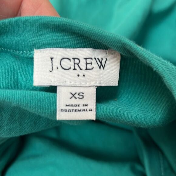 J. Crew Factory Green tiered knit jersey dress size xs NWOT- Repaired - Picture 4 of 9